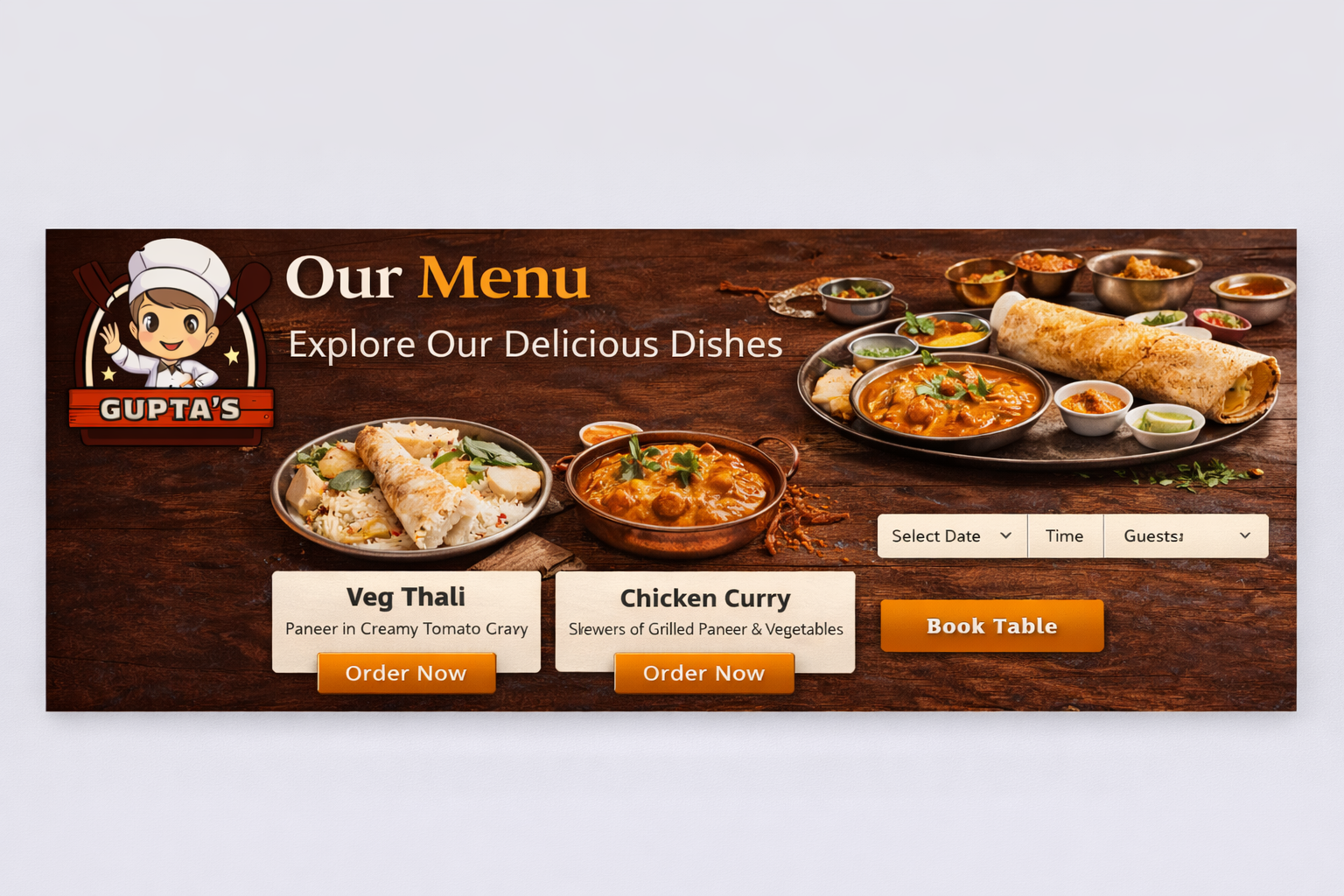 Gupta's menu highlights with tasty dishes